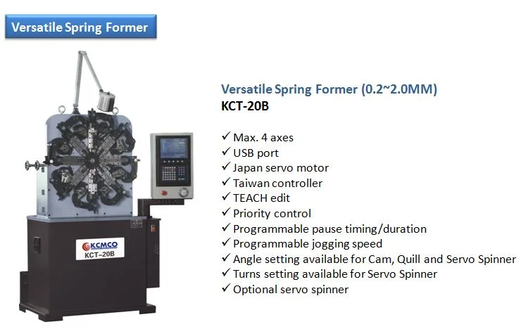 Hydraulic Bending Machine 3 Axis KCT-20B Coiling Machine with Torsion Spring Wholesale for Stainless Steel Constant Force Spring Coiling Machine